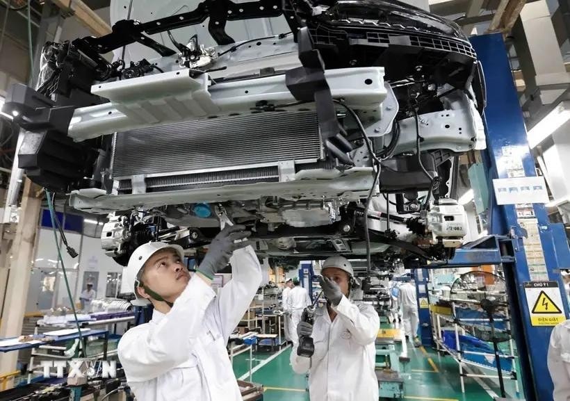 An automobile assembly line at the Honda Phuc Yen factory, Vinh Phuc province (Photo: VNA) An automobile assembly line at the Honda Phuc Yen factory, Vinh Phuc province (Photo: VNA)