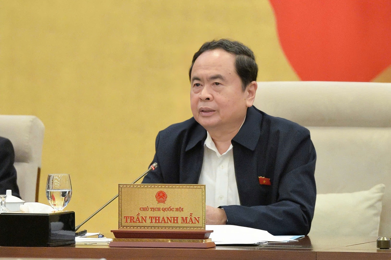Chủ tịch Quốc hội Trần Thanh Mẫn phát biểu. Ảnh: Hồ Long