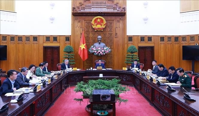 Phiên họp lần thứ tư của Ban Chỉ đạo tinh gọn bộ máy của Chính phủ. Ảnh: Dương Giang/TTXVN
