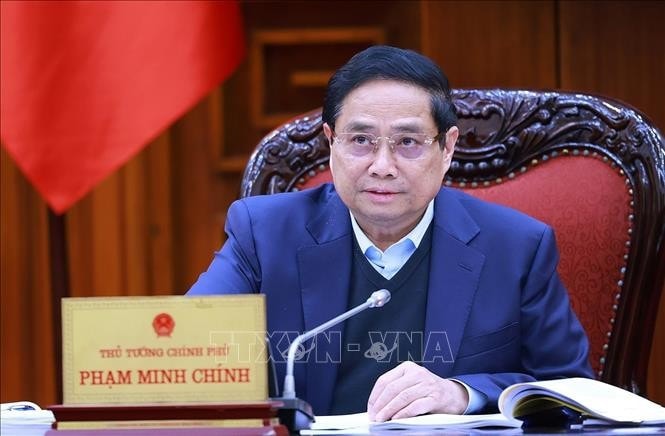 Thủ tướng Phạm Minh Chính chủ trì Phiên họp lần thứ tư của Ban Chỉ đạo tinh gọn bộ máy của Chính phủ. Ảnh: Dương Giang/TTXVN