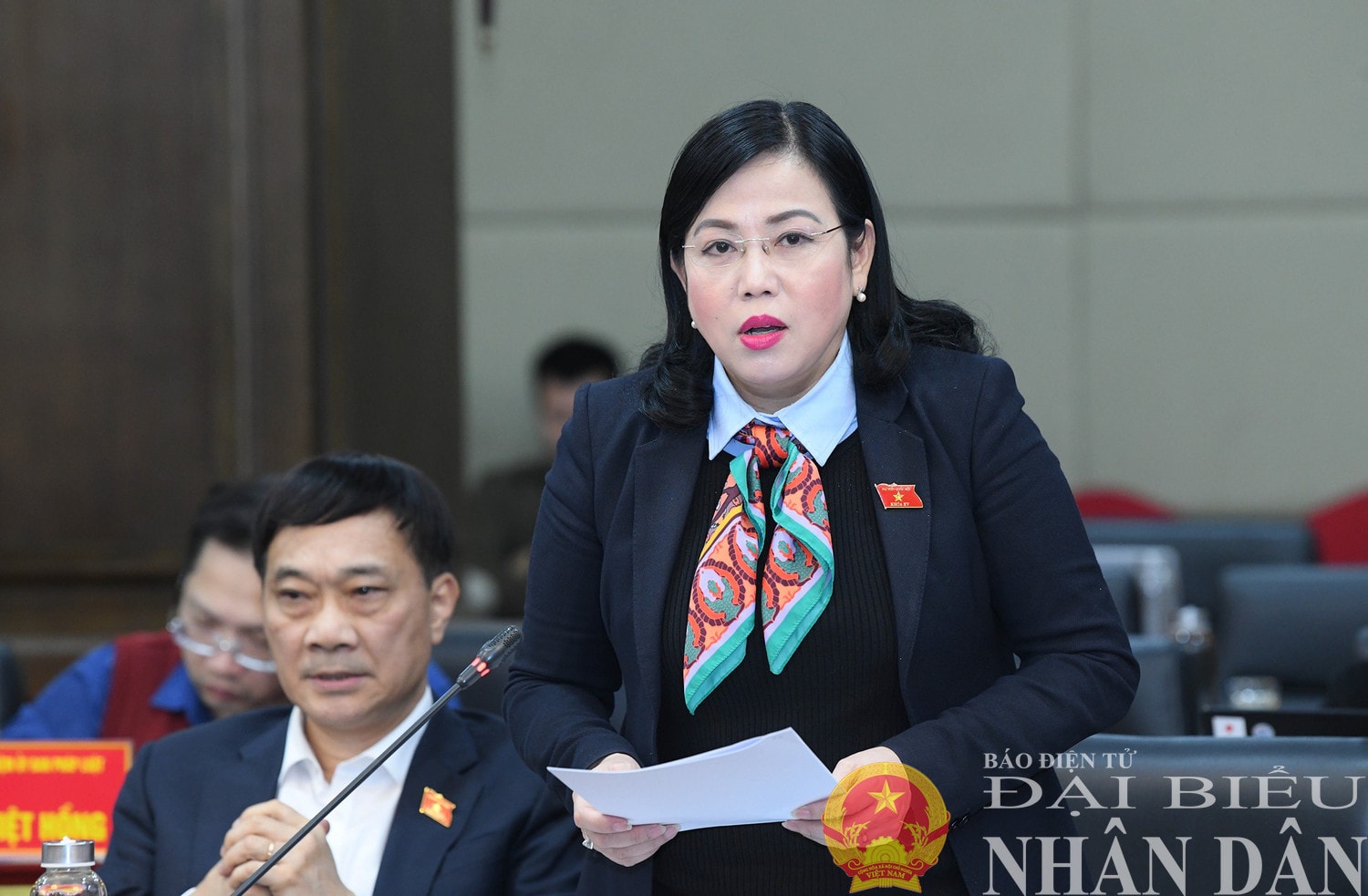 Trưởng Ban Công tác đại biểu Nguyễn Thanh Hải phát biểu tại cuộc làm việc. Ảnh: Lâm Hiển