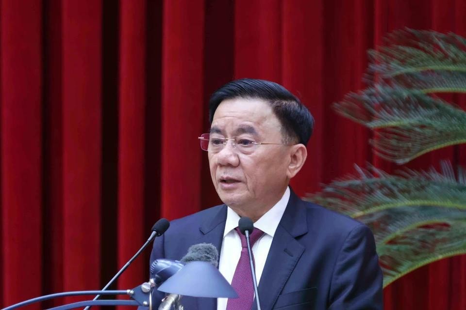 Thường trực Ban Bí thư, Chủ nhiệm Ủy ban Kiểm tra Trung ương Trần Cẩm Tú phát biểu. Ảnh: Phương Hoa/TTXVN