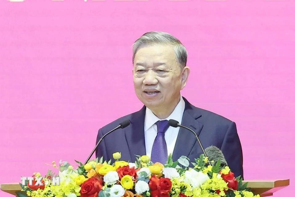 Tổng Bí thư Tô Lâm phát biểu chỉ đạo tại Hội nghị. Ảnh: Thống Nhất/TTXVN