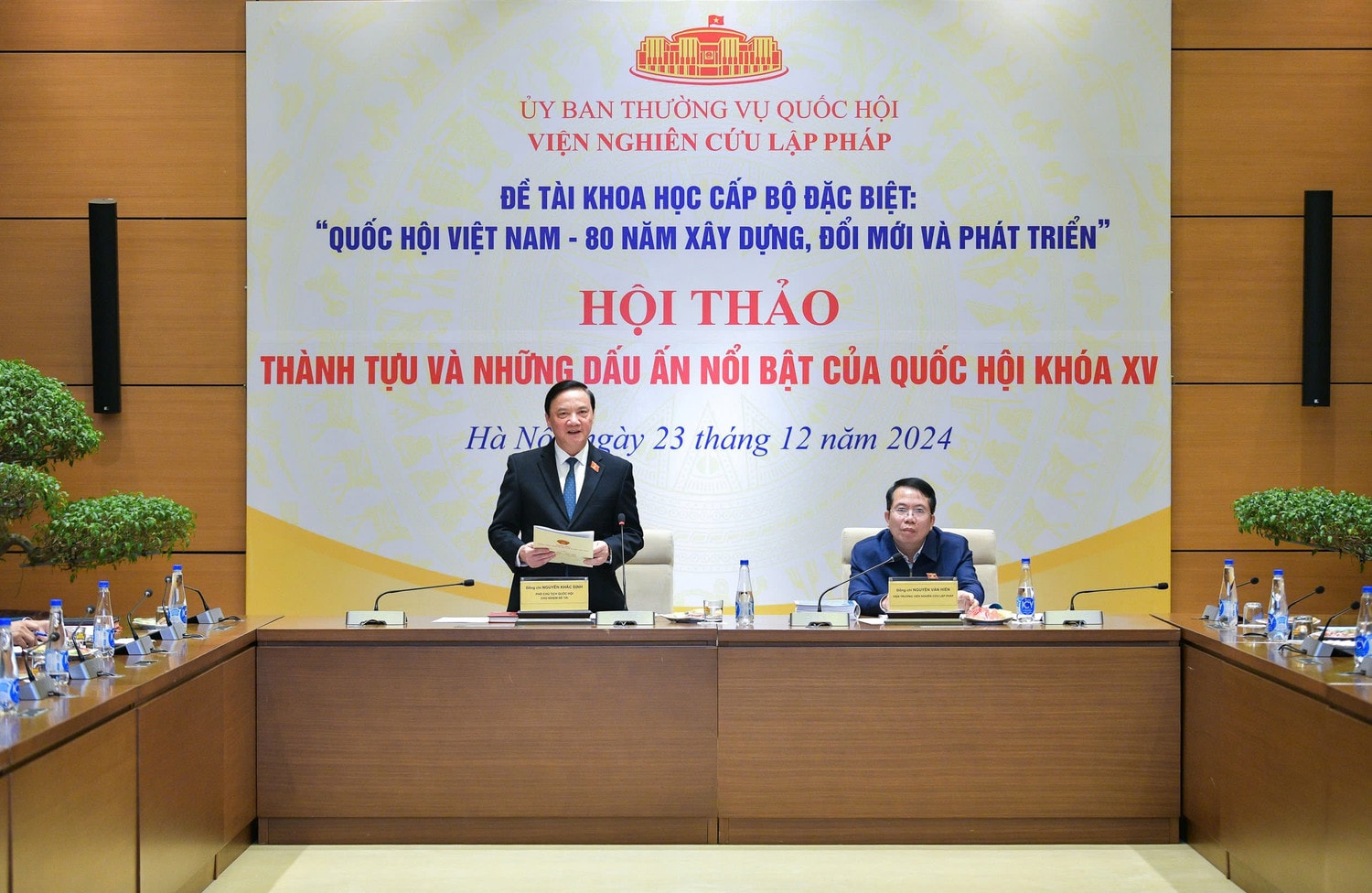 Phó Chủ tịch Quốc hội Nguyễn Khắc Định chủ trì hội thảo