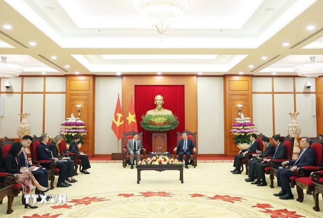 Quang cảnh buổi tiếp. Ảnh: Thống Nhất/TTXVN