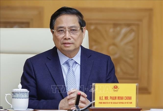 Thủ tướng Phạm Minh Chính phát biểu. Ảnh: Dương Giang/TTXVN