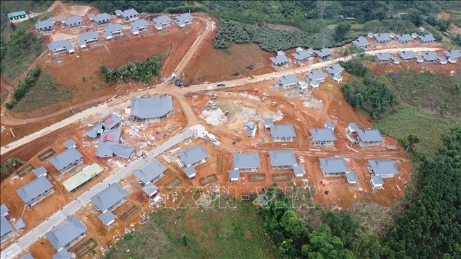 Khu tái định cư mới Làng Nủ, xã Phúc Khánh, huyện Bảo Yên, tỉnh Lào Cai. Ảnh Hồng Ninh/TTXVN