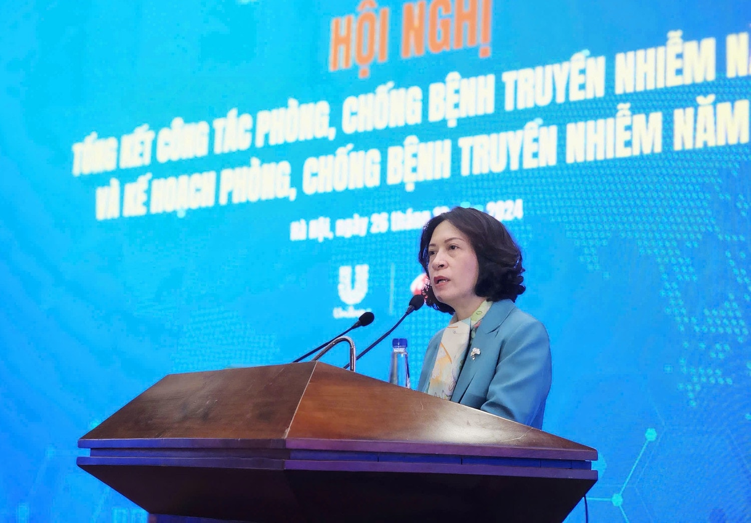 Thứ trưởng Bộ Y tế Nguyễn Thị Liên Hương phát biểu khai mạc hội nghị. Ảnh: BYT