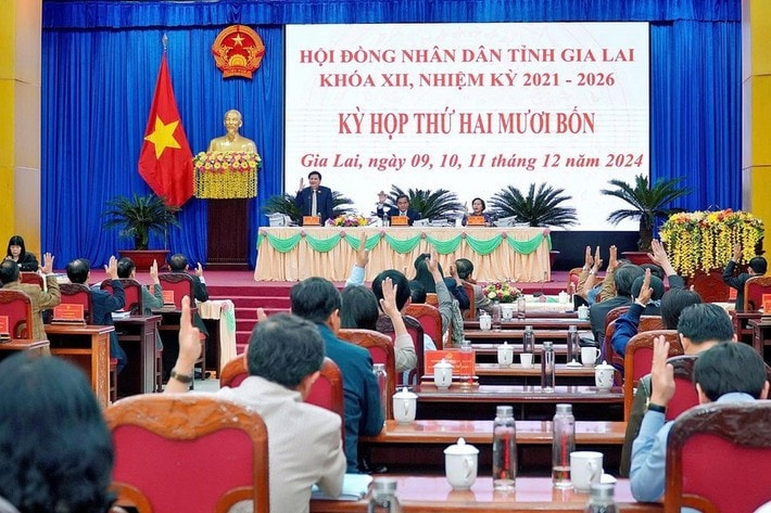 Các đại biểu HĐND tỉnh biểu quyết thông qua các nghị quyết quan trọng tại Kỳ họp thứ 24. Ảnh: Đ.T