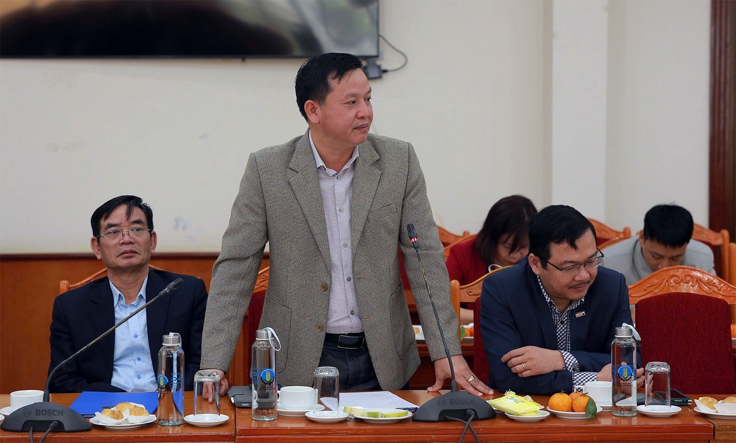 Cục trưởng Cục Bảo vệ thực vật Huỳnh Tấn Đạt phát biểu tại hội nghị