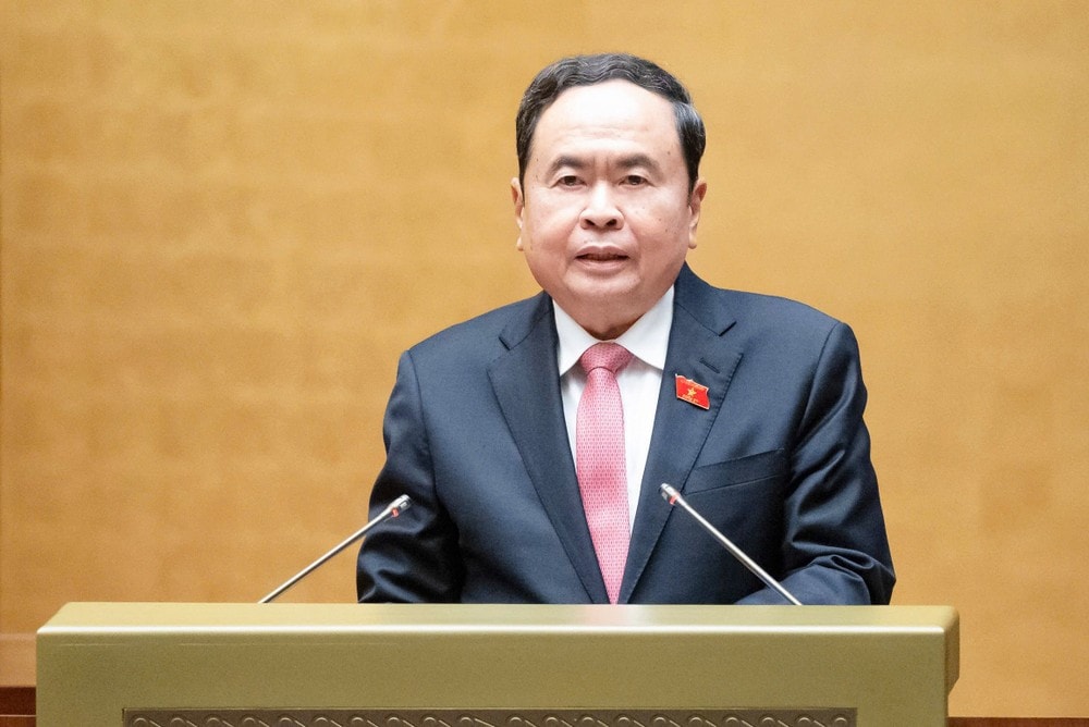 National Assembly Chairman Tran Thanh Man speaks at the event. Photo: Ho Long img-5713.jpg