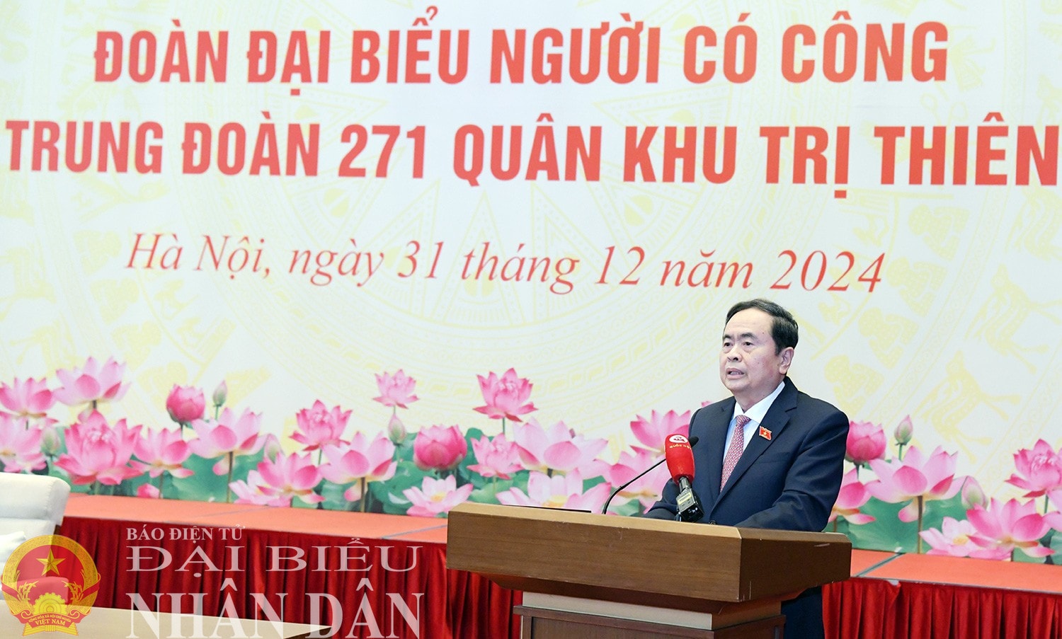 Chủ tịch Quốc hội Trần Thanh Mẫn phát biểu. Ảnh: Lâm Hiển