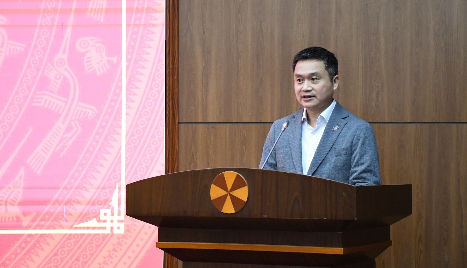Bí thư Đảng ủy, Chủ tịch HĐQT Petrolimex Phạm Văn Thanh phát biểu tại chương trình