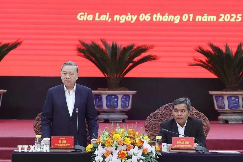 Tổng Bí thư Tô Lâm phát biểu. Ảnh: Thống Nhất/TTXVN