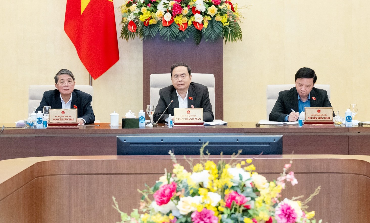 Chủ tịch Quốc hội Trần Thanh Mẫn phát biểu. Ảnh: Hồ Long