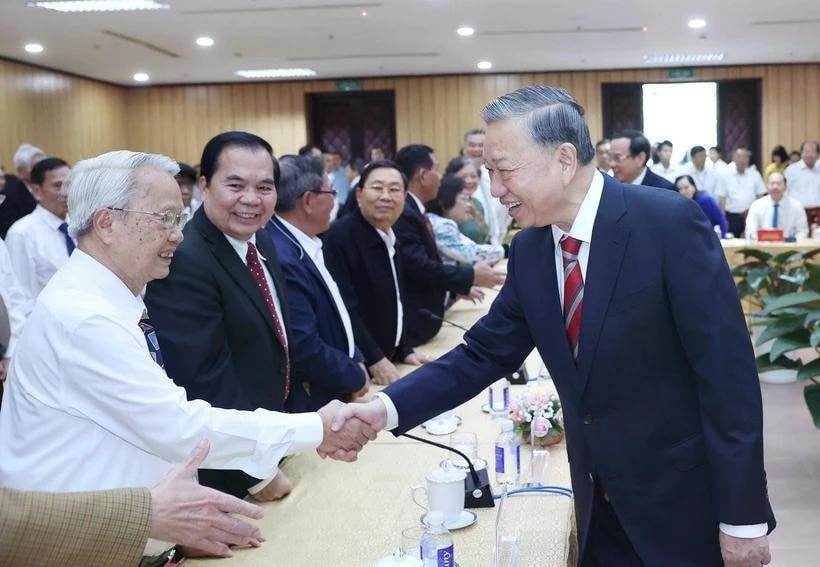 Tổng Bí thư Tô Lâm và các đại biểu. Ảnh: Thống Nhất/TTXVN