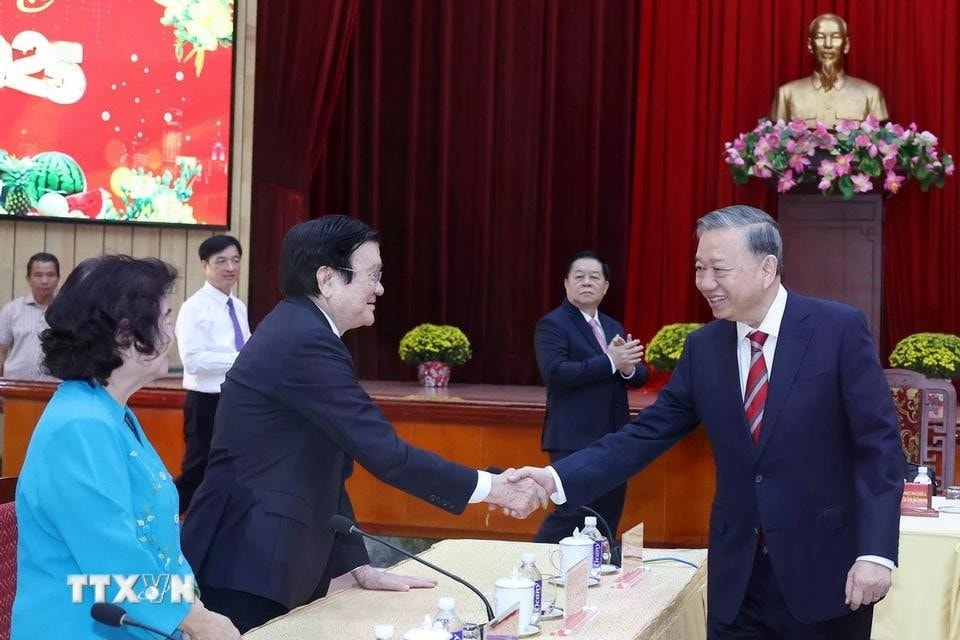 Tổng Bí thư Tô Lâm và các đại biểu. Ảnh: Thống Nhất/TTXVN