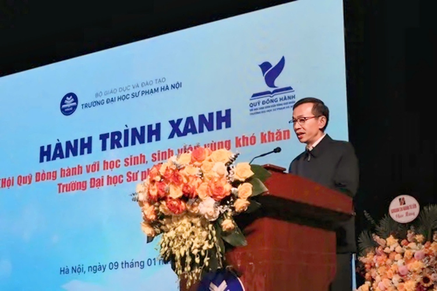 GS.TS Nguyễn Văn Minh phát biểu tại buổi lễ (Ảnh: Nguyễn Hoài)