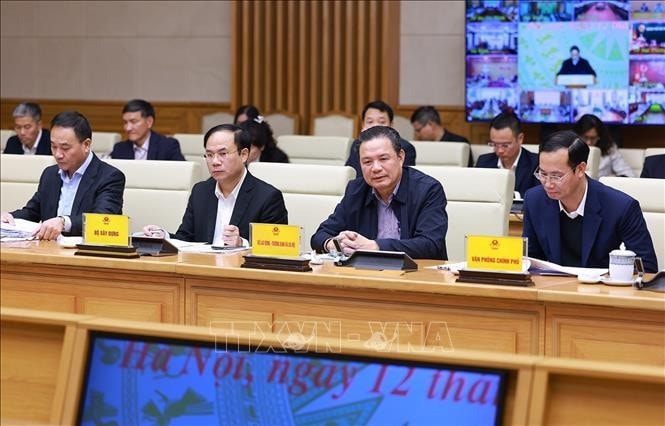Đại diện các bộ, ngành tham dự phiên họp của Ban Chỉ đạo Trung ương triển khai xoá nhà tạm, nhà dột nát. Ảnh: Dương Giang/TTXVN