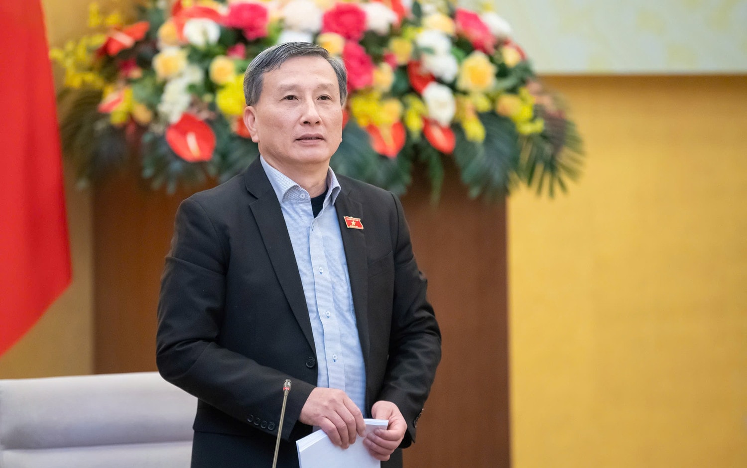 Chủ nhiệm Ủy ban Khoa học, Công nghệ và Môi trường Lê Quang Huy phát biểu