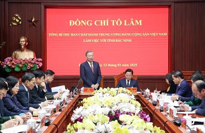 Tổng Bí thư Tô Lâm phát biểu. Ảnh: Thống Nhất - TTXVN