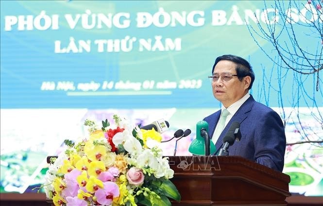 Thủ tướng Phạm Minh Chính phát biểu. Ảnh: Dương Giang/TTXVN