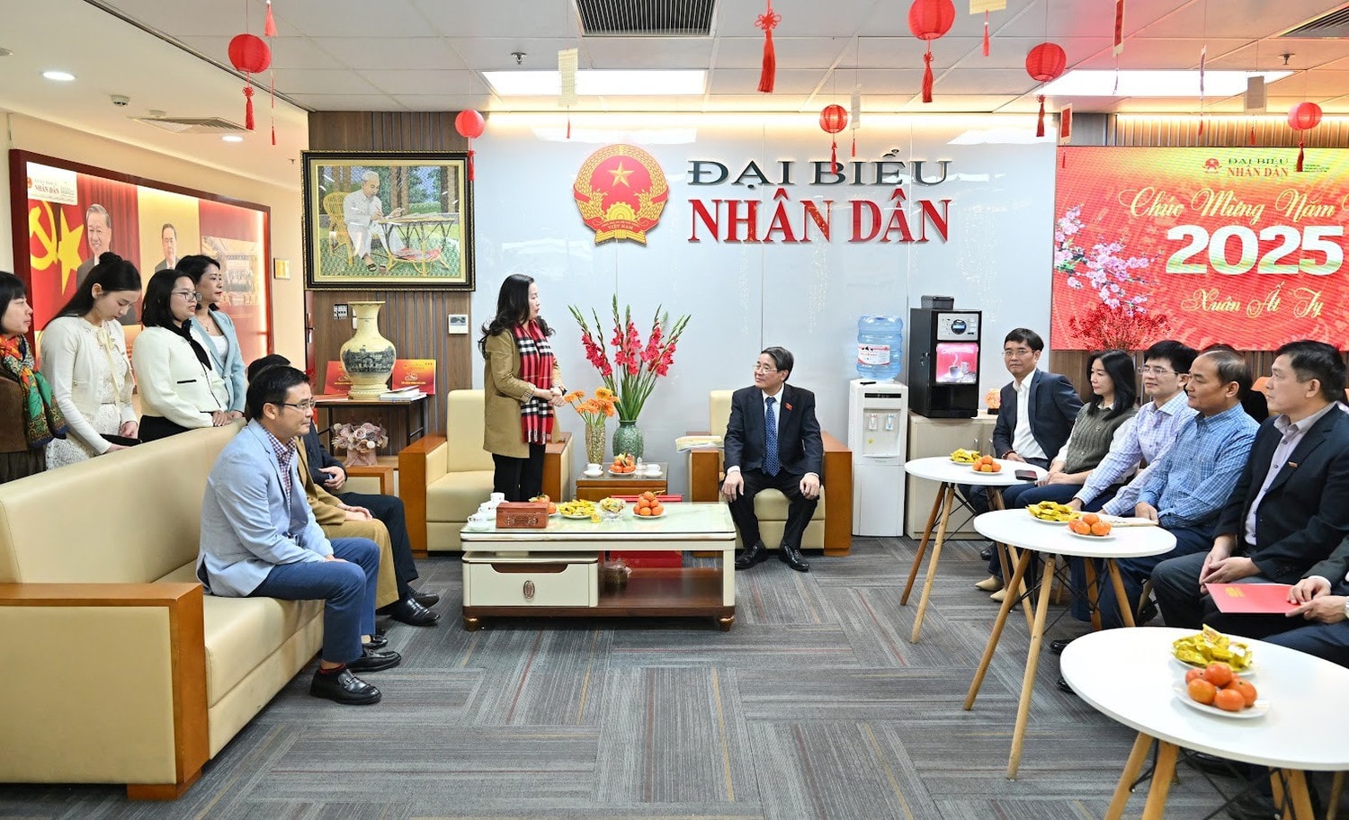 Tổng Biên tập Báo Đại biểu Nhân dân Phạm Thị Thanh Huyền phát biểu. Ảnh: Quang Khánh