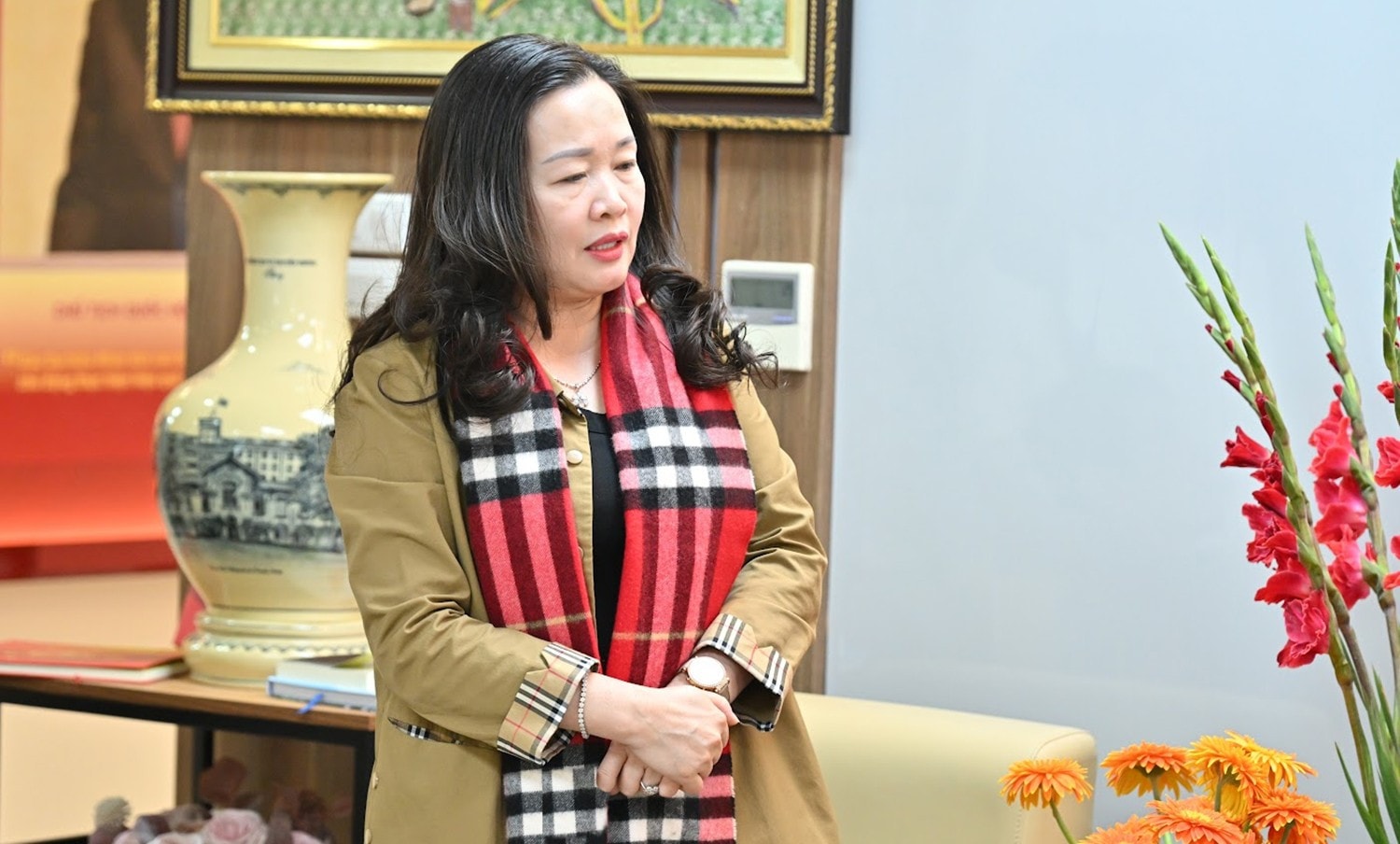 Tổng Biên tập Báo Đại biểu Nhân dân Phạm Thị Thanh Huyền phát biểu. Ảnh: Quang Khánh