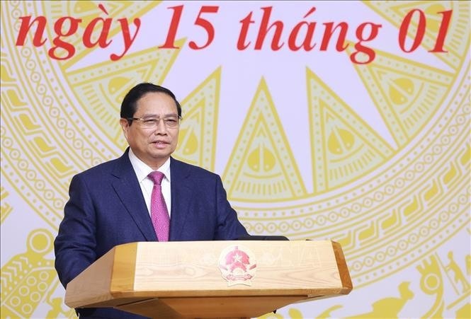 Thủ tướng Phạm Minh Chính chủ trì phiên họp. Ảnh: Dương Giang/TTXVN
