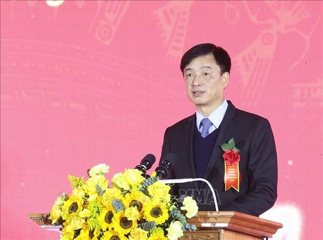 Đồng chí Nguyễn Duy Ngọc, Bí thư Trung ương Đảng, Chánh Văn phòng Trung ương Đảng phát biểu. Ảnh: Thống Nhất/TTXVN