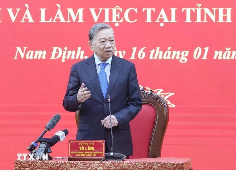 Tổng Bí thư Tô Lâm phát biểu chỉ đạo. Ảnh: Thống Nhất/TTXVN