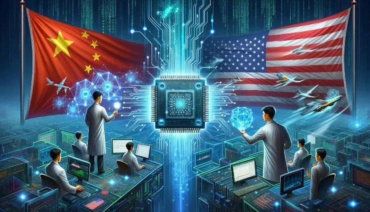 Mỹ và Trung Quốc bước vào cuộc đua AI với những biên giới mới. Ảnh: X Screengrab