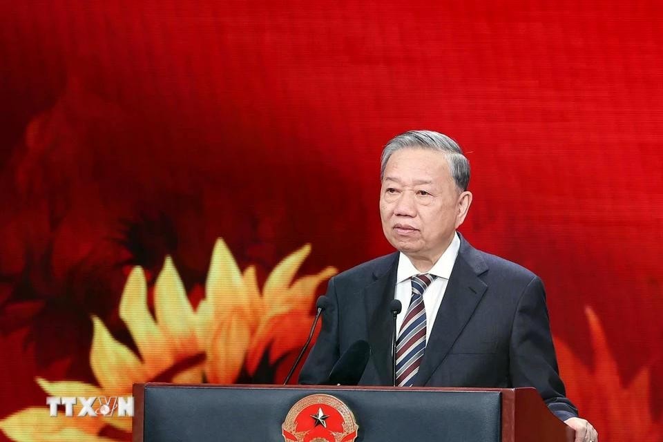 Tổng Bí thư Tô Lâm phát biểu. Ảnh: Phạm Kiên/TTXVN
