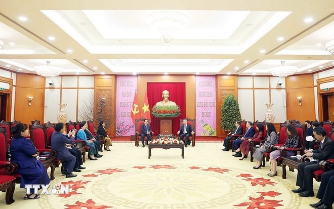 Quang cảnh buổi tiếp. Ảnh: Thống Nhất/TTXVN