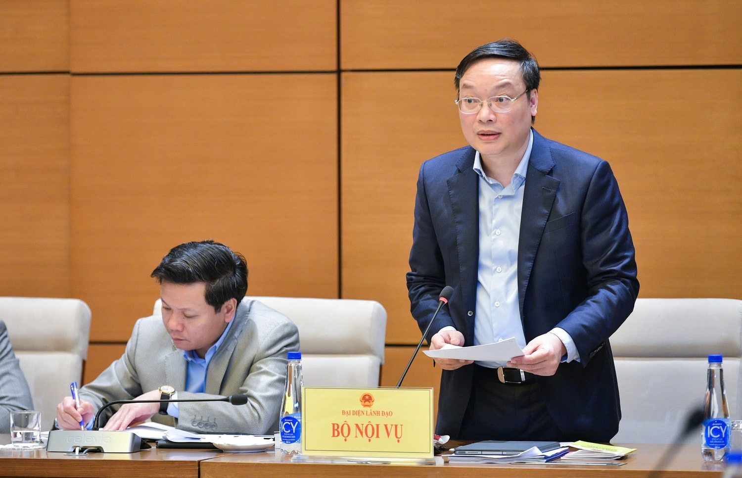 Thứ trưởng Bộ Nội vụ Trương Hải Long phát biểu