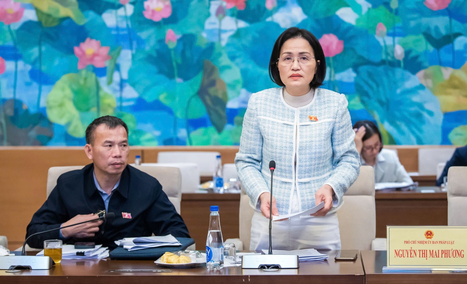 Ủy viên Thường trực Ủy ban Pháp luật Trần Thị Kim Nhung phát biểu