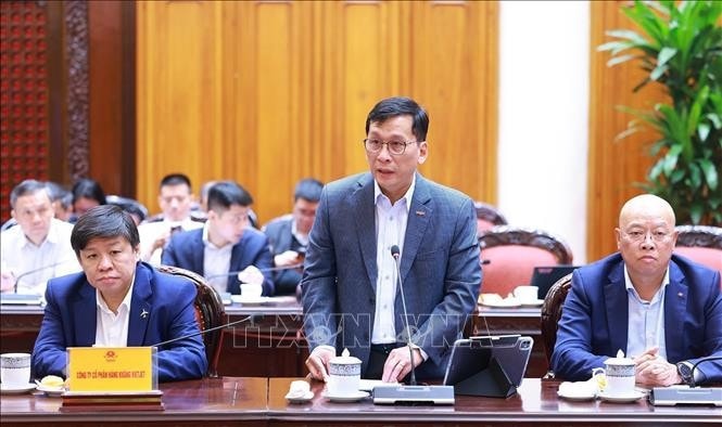 Ông Đinh Việt Phương, Tổng giám đốc Công ty Cổ phần Hàng không Vietjet phát biểu. Ảnh: Dương Giang/TTXVN
