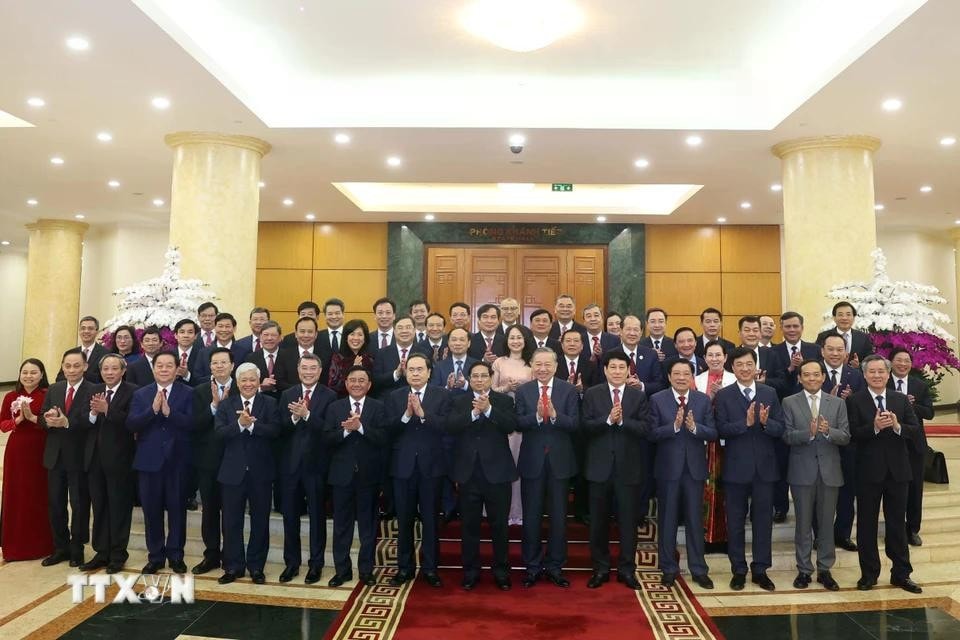 Tổng Bí thư Tô Lâm với các đại biểu. Ảnh: Thống Nhất/TTXVN