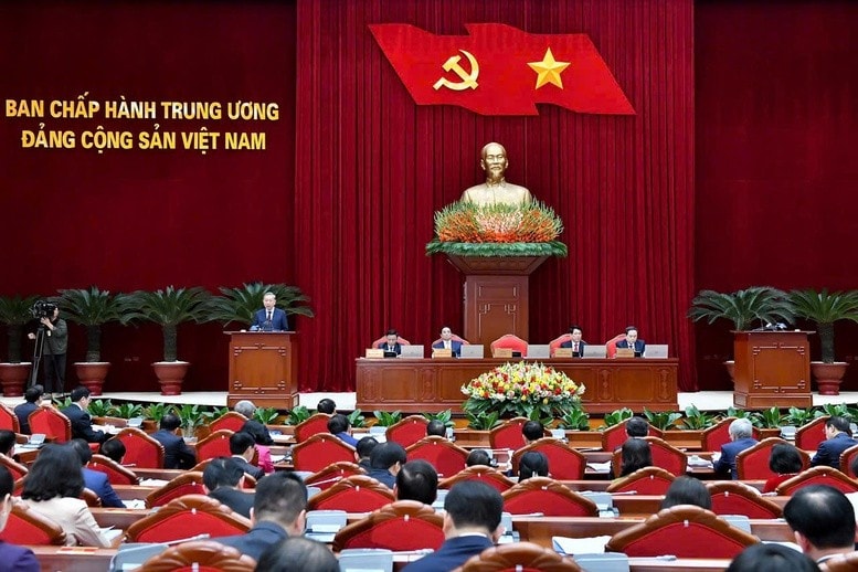 Hội nghị Ban Chấp hành Trung ương Đảng khóa XIII, ngày 23.1.2025. Ảnh: VGP/Nhật Bắc