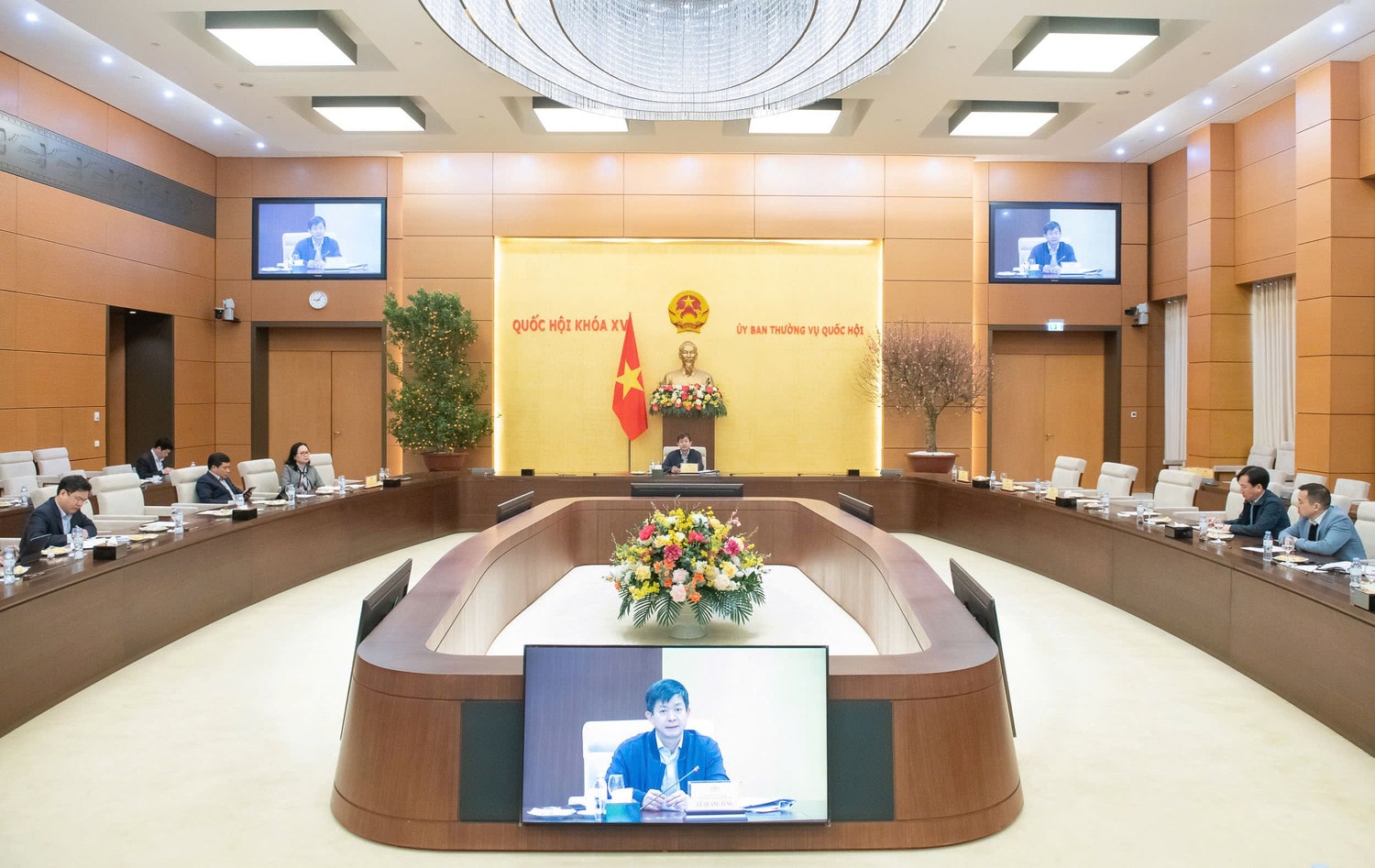 Quang cảnh cuộc làm việc. Ảnh: Trung Thành