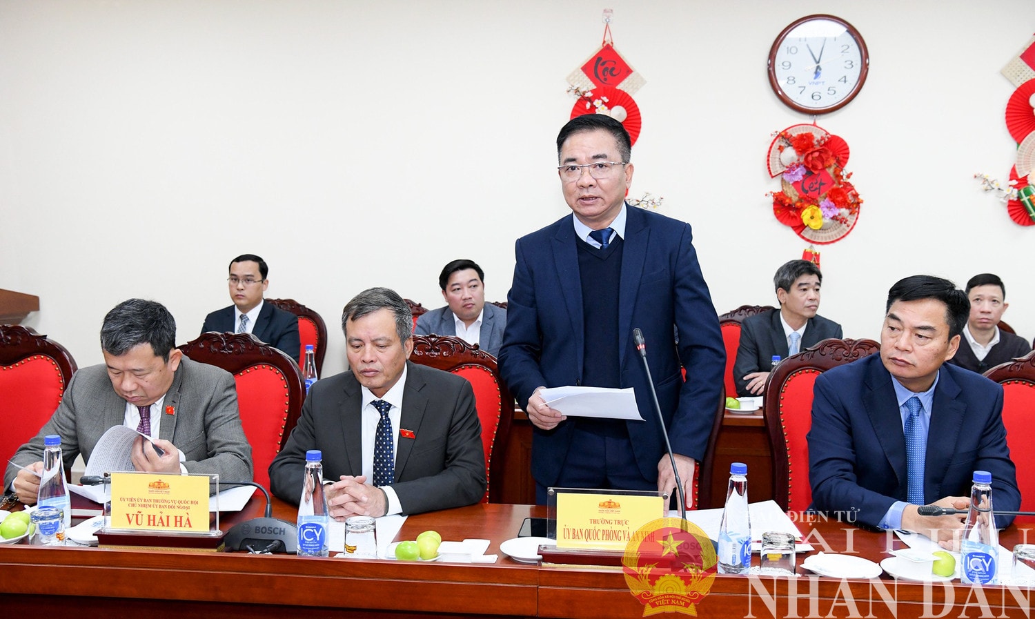 Phó Chủ nhiệm Ủy ban Quốc phòng và An ninh, Trung tướng Nguyễn Minh Đức phát biểu. Ảnh: Lâm Hiển
