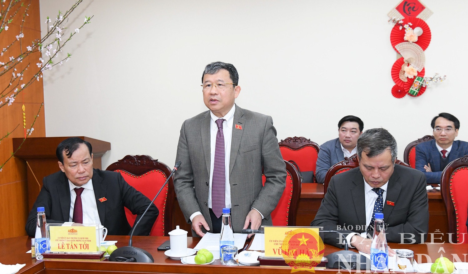 Chủ nhiệm Ủy ban Đối ngoại Vũ Hải Hà phát biểu. Ảnh: Lâm Hiển