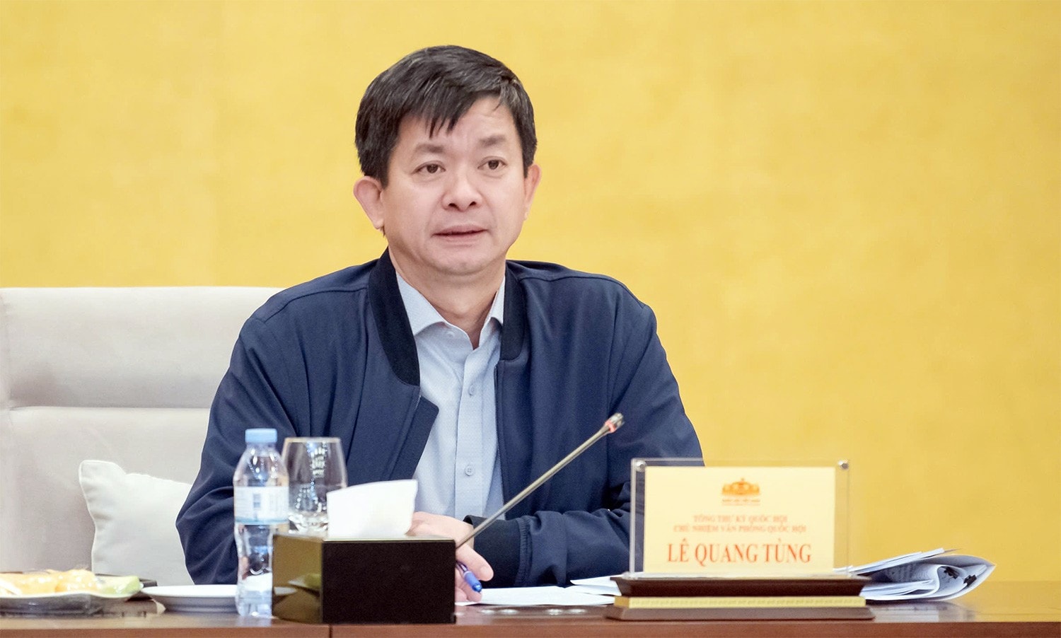 Tổng Thư ký Quốc hội, Chủ nhiệm Văn phòng Quốc hội Lê Quang Tùng phát biểu. Ảnh: Trung Thành