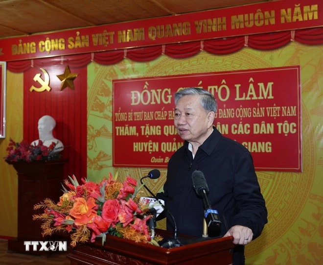 Tổng Bí thư Tô Lâm phát biểu. Ảnh: Thống Nhất/TTXVN