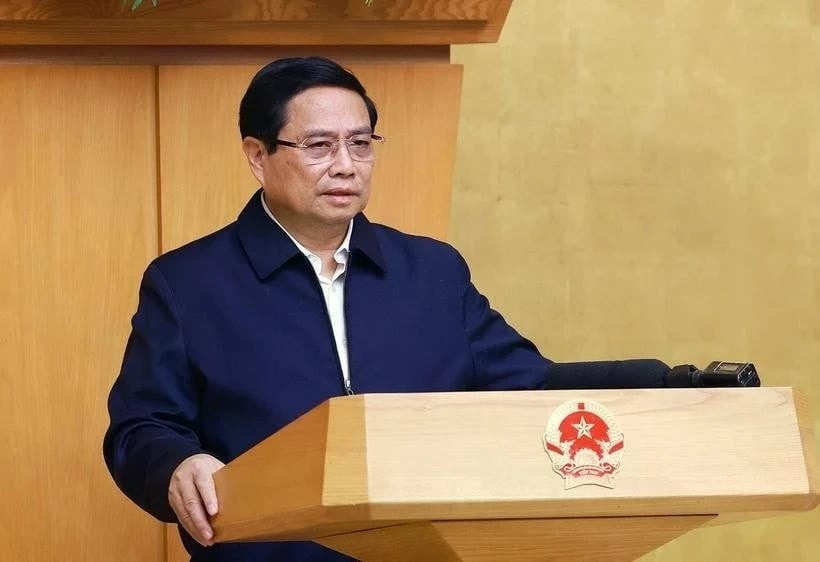 PM Pham Minh Chinh speaks at the Government's regular meeting on February 5. (Photo: VNA) a5815d01-2032-4f76-9d47-29e6b6b29088.jpg
