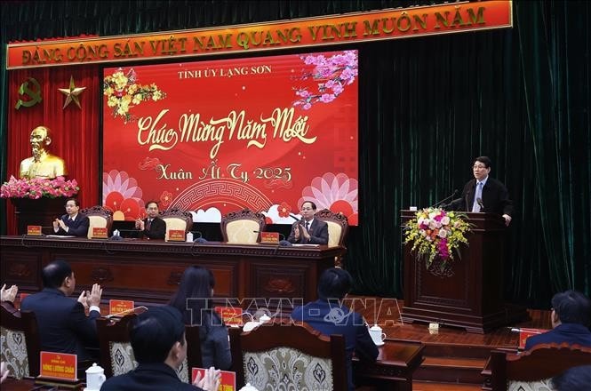 Chủ tịch nước Lương Cường phát biểu chỉ đạo. Ảnh: Lâm Khánh/TTXVN