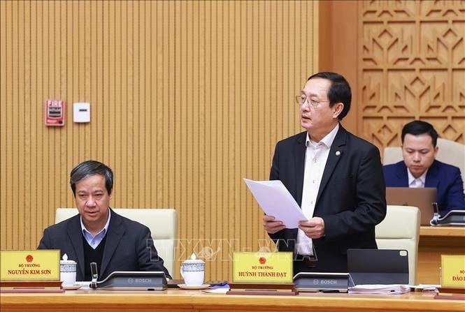 Bộ trưởng Bộ Khoa học và Công nghệ Huỳnh Thành Đạt phát biểu. Ảnh: Dương Giang/TTXVN
