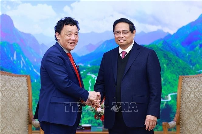 Thủ tướng Phạm Minh Chính tiếp ông Khuất Đông Ngọc, Tổng Giám đốc Tổ chức Nông nghiệp và Lương thực Liên Hợp Quốc (FAO). Ảnh: Dương Giang/TTXVN