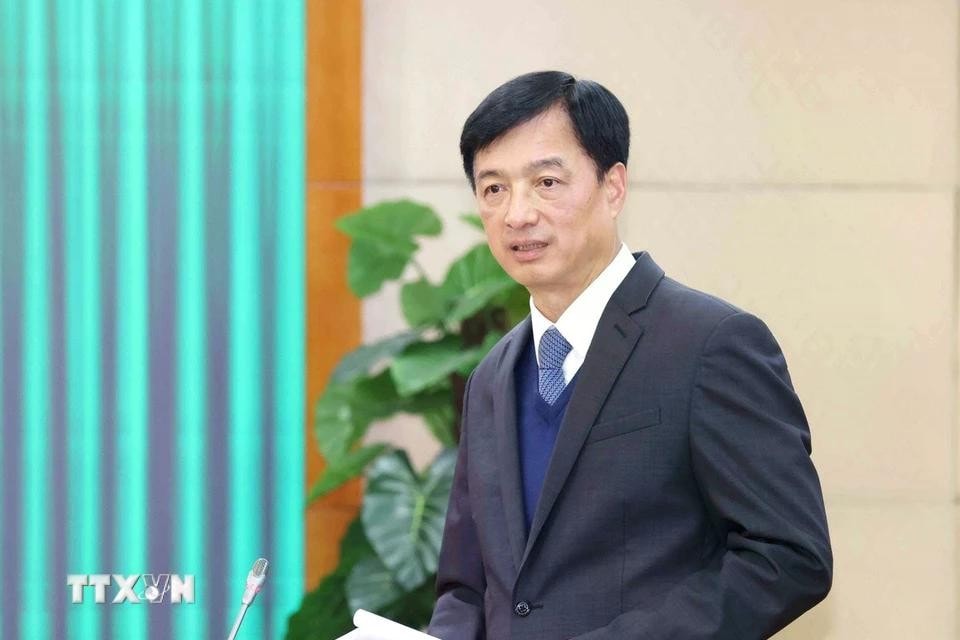 Đồng chí Nguyễn Duy Ngọc, Ủy viên Bộ Chính trị, Bí thư Trung ương Đảng, Chủ nhiệm Ủy ban Kiểm tra Trung ương phát biểu tại hội nghị. Ảnh: Phương Hoa/TTXVN