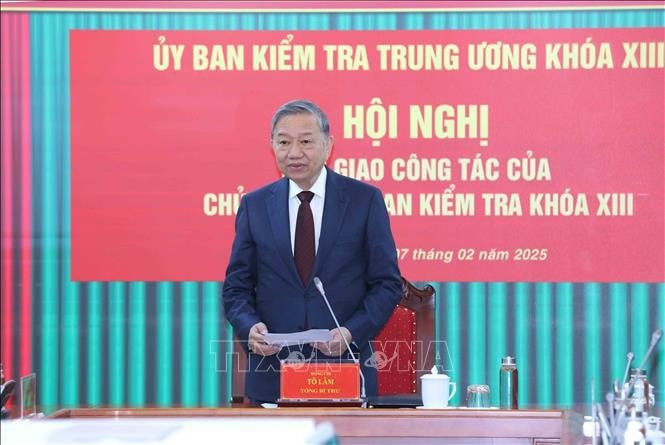 Tổng Bí thư Tô Lâm phát biểu chỉ đạo Hội nghị. Ảnh: Phương Hoa/TTXVN